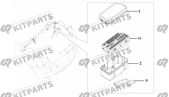 Крышка блока предохранителя Lifan X70