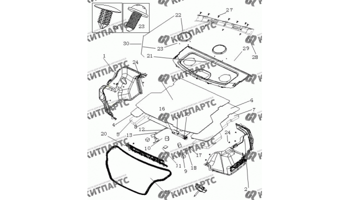 Отделка багажника Geely